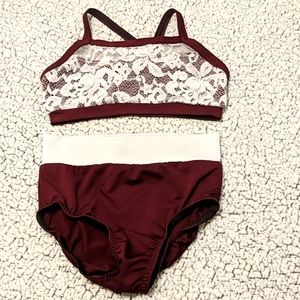 Youth Large Elliewear High Waisted 2Pc Leotard